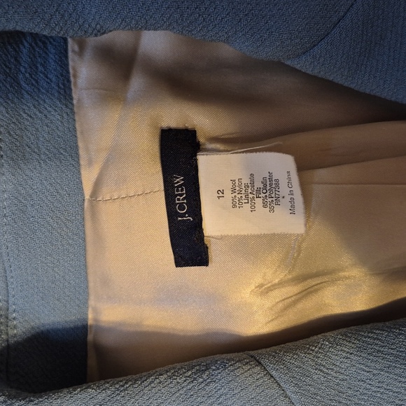 Vintage J Crew Single Breast Light Blue Button Front Full Length Coat - Picture 3 of 6